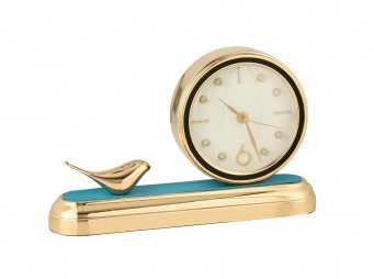 AK.JD0190 GOLD KULU BEYAZ MASA SAAT 3 33*8*20 CM